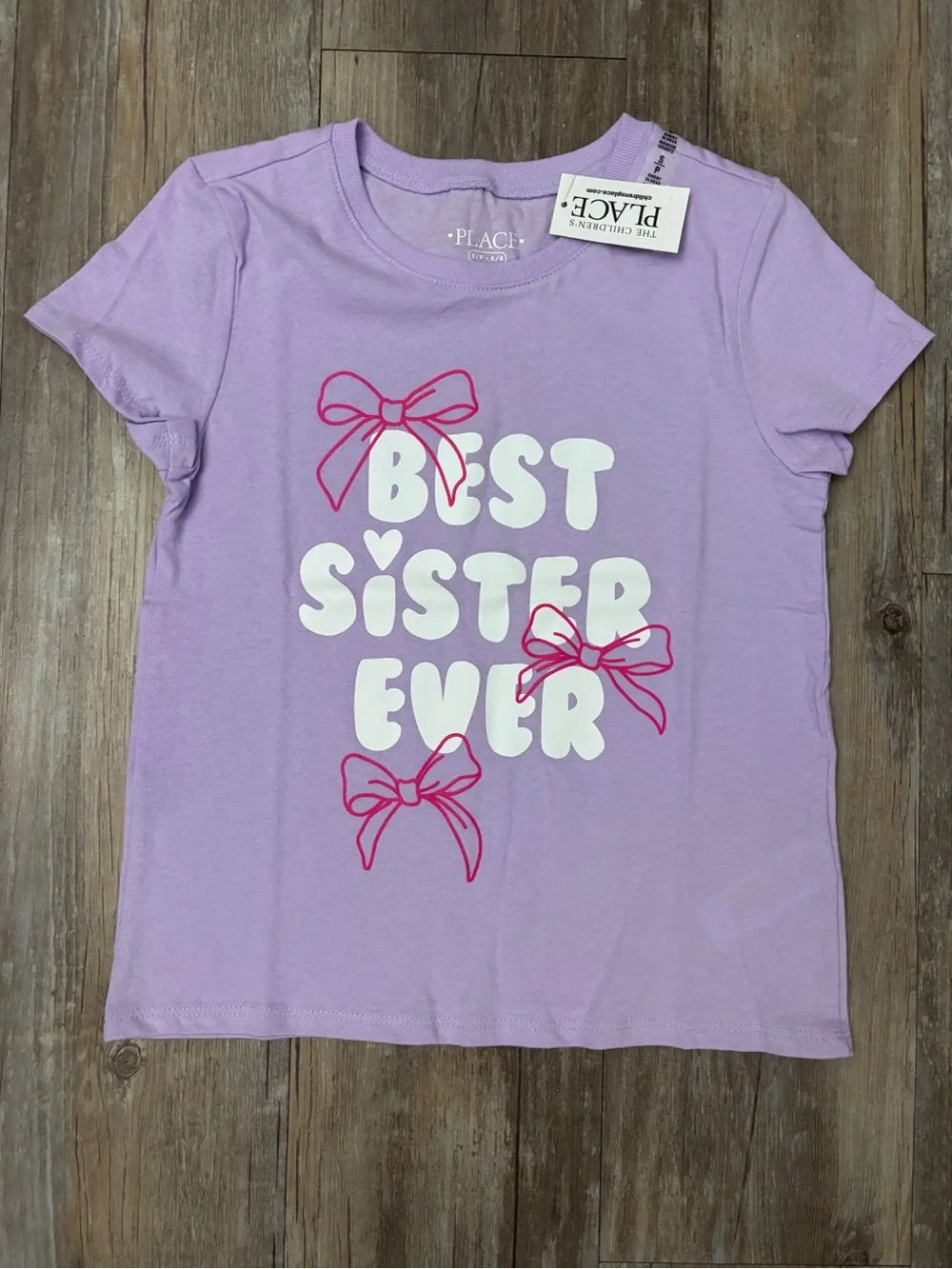 The Children's Place Lavender 'Best Sister Ever' Graphic Tee with Pink Bows